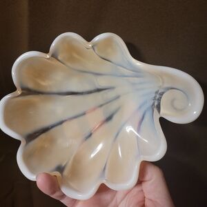Vintage‎ Duncan & Miller Sanibel Line opalescent Pink glass candy Dish 1940's